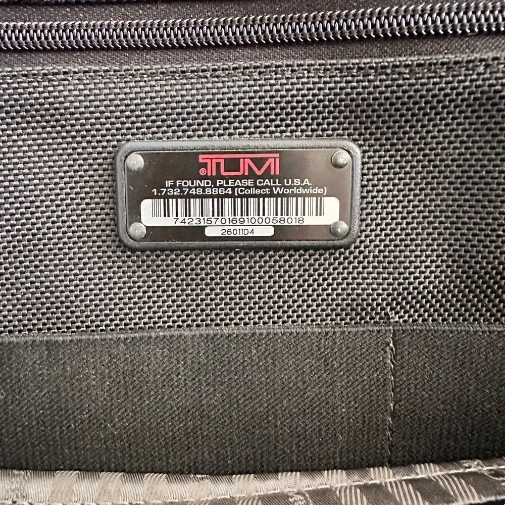 Tumi ~ Black Alpha Gen 4 Ballistic Nylon Slim Laptop Briefcase ~ Style 26011D4